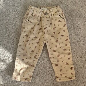 Zara Kids Floral Print Bottoms - Beige